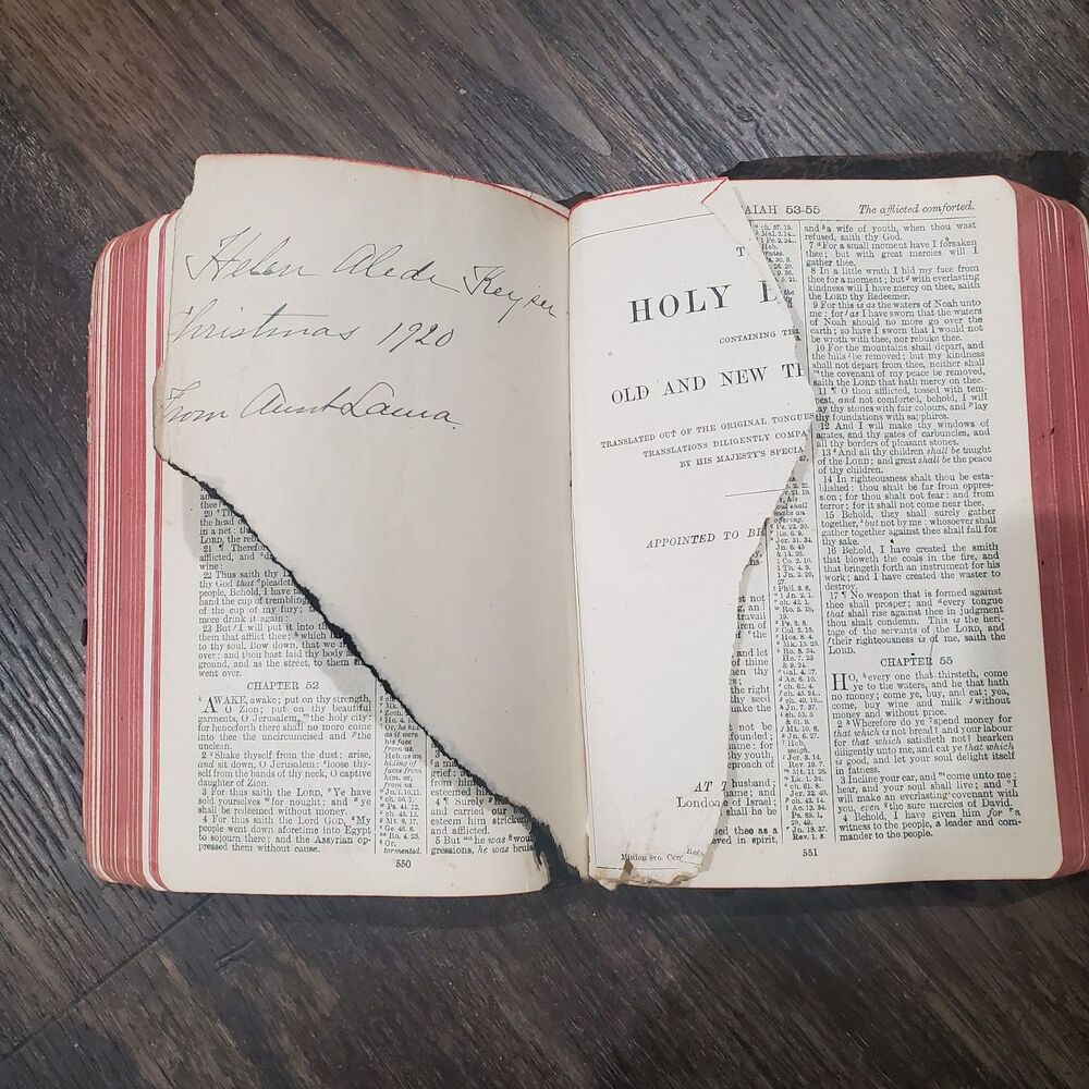 Antique Very Old Bible Teachers Edition Cambridge - Picture 2 of 9